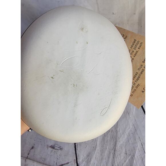 Vintage Native American Pottery Navajo Wedding Vase Signed Blue Pink Orange 5.5" - Picture 8 of 8